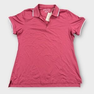 Peter Millar‎ Shirt Womens Large Pink Betty Golf Polo Sun Protection Performance
